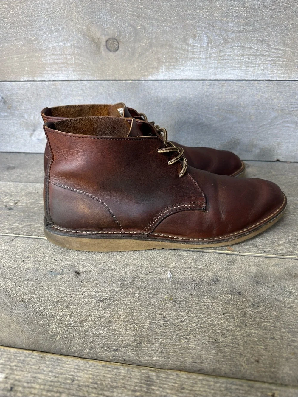 Red Wing Weekender Chukka Boots 3322 Mens Size 9.5 D Copper Leather MADE IN USA